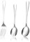 ZAMXHUG 3 Pcs Cubiertos de Servir de Acero Inoxidable - Cuchara y Tenedor Para Ensalada - Servidores de Ensalada
