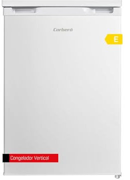 Corbero - Congélateur vertical 88L | CCVM8554W | Hauteur 84,5 cm, largeur 55,3 cm | 3 compartiments | Dégivrage manuel | 4 étoiles | Pieds de nivellement | 40 dB | Efficacité énergétique E, blanc