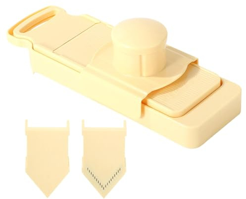 Sghtil Picadora de verduras, rebanadora ajustable para verduras | Cortador para rebanadora de cocina portátil, cortador de verduras Munual con protector de manos para la preparación