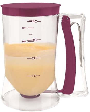 Pancake Dough Dispenser - Kitchen Dough Separation Tool, Easy Pour Dough Bottle | Leak-proof Pancake Dispenser, Accurate Dough Portion Control for Pancakes, Waffles, Crepes and Baking