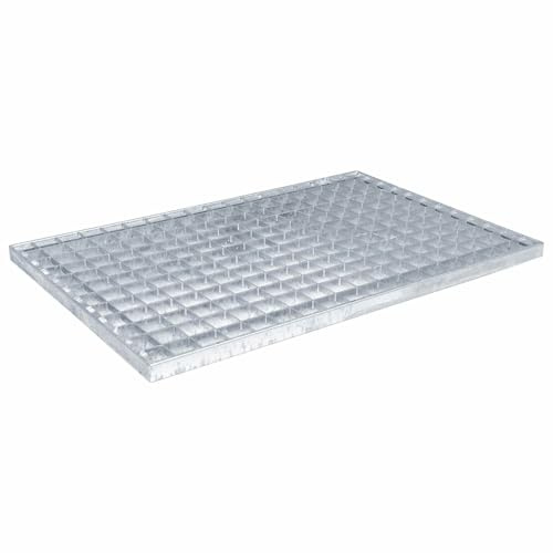 vidaXL Rejilla Plateado 60 x 40 x 2 cm, Jardín y terraza, Rejilla Funcional, Resistente Metal, Drenaje Duradero, diseño Urbano y más