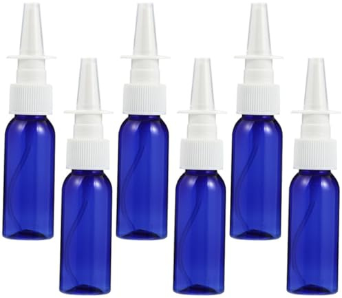 BRIGHTFUFU 6 St Pet Sprayflaskor för Fin Dimma Ergonomisk Design Läcksäker Nässprayflaska för Näsrengöring Ansiktsmist och Flytande Kosmetika Bärbar och Lätt att Rengöra