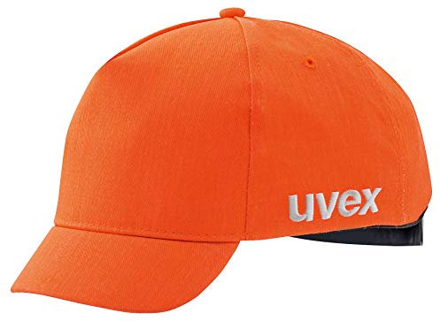 Uvex U-Cap Sport Hi-Viz Anstoßkappe - Kurzer Schirm - Warnorange - 60-63 cm 60-63 cm