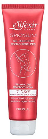 Elifexir - Gel Inductor SpicySlim | Extreme reducing cream | Located fat combat | Rebellious areas | Visible results in 7 days | Organic mustard and spicy capsicum - 150ml