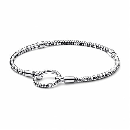 PANDORA Bracciale Moments in maglia snake in argento Sterling e chiusura a O, 20