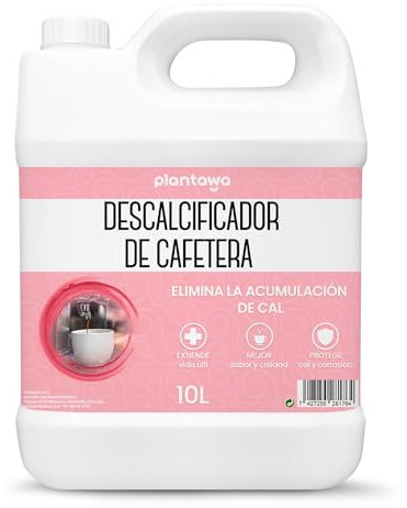 Plantawa Líquido descalcificador 10L. Compatible con todas las máquinas de café. Mantén tu Máquina de Café en Óptimas Condiciones, Elimina la cal incrustada en cafeteras.
