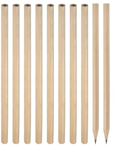 PATIKIL Brown Hexagon Pencils, 50 Pack HB Graphite Pencils Wood Pencils Double-Ended Pencil for Classroom Office Engineering Marking