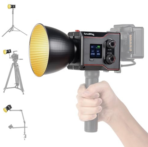 SMALLRIG RC 60B COB Luz de Vídeo con Batería Incorporada de 3400mAh y Carga Rápida PD Tipo C, Luz de Vídeo LED Bicolor de Mano para Disparar en Movimiento, RC 60B Lite Edition - 4518