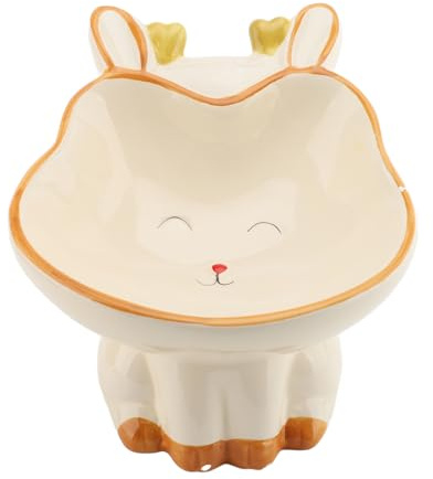 Bol à Collation incliné, Bol Décoratif en Céramique Polyvalent pour Animaux de Compagnie, surélevé incliné au Design Mignon pour Chats et Petits Chiens