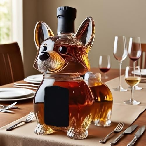 300 ml karaff dekanter whiskystaty skulptur - 3D-form vinflaska skulptur, rolig glas whiskykaraff, roliga gåvor, vinförvaringsbehållare (#5)