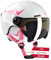 Black Crevice Kinder Visierhelm Leogang, weiß Shiny/pink, 52-54 cm…