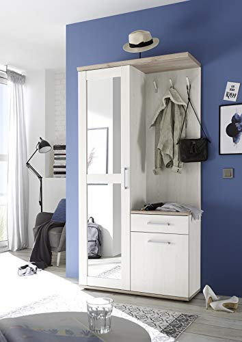 möbelando Kompaktgarderobe Dielengarderobe Garderobe Standgarderobe Flurmöbel Barbara I