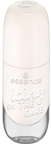 essence gel nail colour, Nagellack, Nr. 03, Weiss, langanhaltend, Expressergebnis, schnelltrocknend, natürlich, acetonfrei, vegan, ohne Mikroplastikpartikel, ohne Konservierungsstoffe, 1er Pack (8ml)