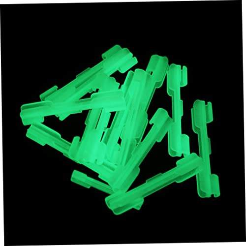 Gcroet Rod Tip Light Holder Night Fishing Clip on Fluorescent Sticks Connectors L 10PCS-Fishing Light Stick Clip Portable Plastic Fluorescent Lightstick Clip Holder Pole Fishing Accessories