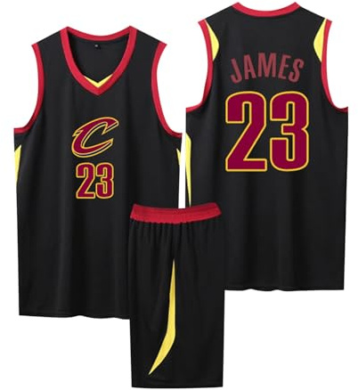 2-Teiliges Kinder/Erwachsener Basketball Jersey Shirt und Shorts 2024, Kinder/Erwachsener Basketball ärmellose Anzug, Kinder/Erwachsener Basketball Jersey & Basketball Shorts Schwarz L