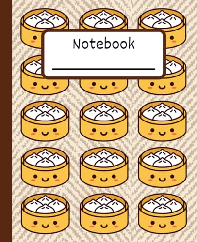 Notebook: Cute Chinese Dim Sum Journal | 7.5 X 9.25 | 100 Pages | Wide Ruled