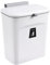 Poubelle Murale 9L Cuisine Suspendue avec Couvercle, Bac à Compost Multifonction pour Porte D'armoire/Salle de Bain/Bureau (Blanc)