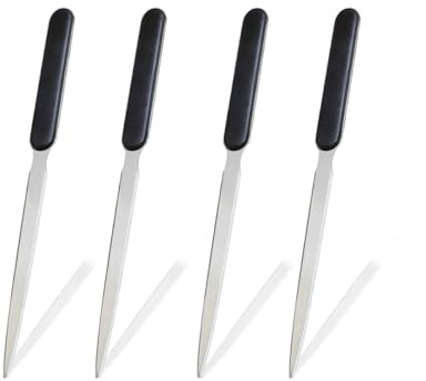 4 tagliacarte, coltello tagliacarte in acciaio inossidabile, taglierina per buste a mano in acciaio inossidabile, apribottiglie per buste in acciaio inossidabile, coltelli leggeri per lettere,