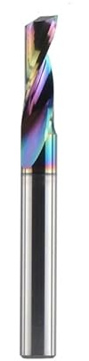 Fresa a candela in metallo duro, 1 pz 3.175 4 6 8mm CNC Fresa in lega di carburo di tungsteno pieno a flauto singolo, fresa con rivestimento DLC for alluminio(DSA1F D2.0 L06)