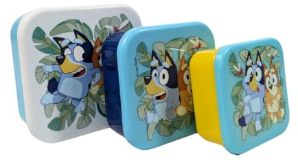 My sweety pop Sats med 3 snackslådor Bluey Lunch stapelbara matlådor 11 5 cm