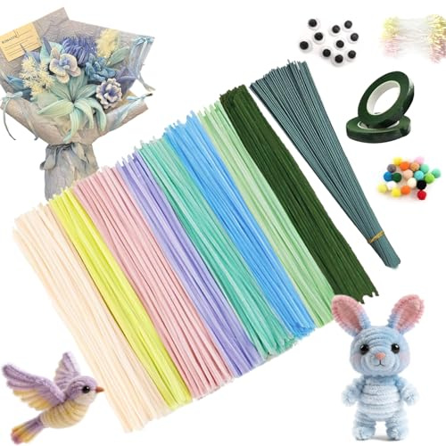 wutdgeg 300PCS pipe cleaners for craft, pipe cleaners, 30cm long, pipe cleaners for craft flowers and DIY animal crafts