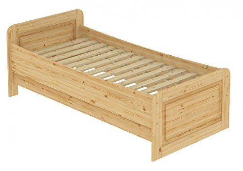 Erst-Holz Spazioso Letto Classico Anche per Anziani 120x220 in Pino con doghe rigide 60.42-12-220