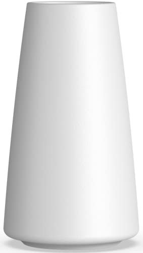 Vzmiza Luxury Ceramic Vase | Patented Design for Pampas Grass, Farmhouse, Modern Room Decor - White Flower Vase