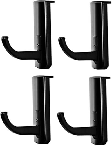 GNAUMORE Gancio per cuffie, supporto per cuffie, monitor, gancio per cuffie, supporto per cuffie, universale, gancio per computer, colore nero, 4 pezzi