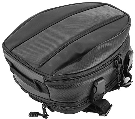 KIMISS Borsa Posteriore per Moto, 14x24x29.5cm Borsa per Sedile Posteriore Sella Posteriore Impermeabile Borsa per Bagagli Coda per Casco Borsa per Sedile Borsa Posteriore Grande