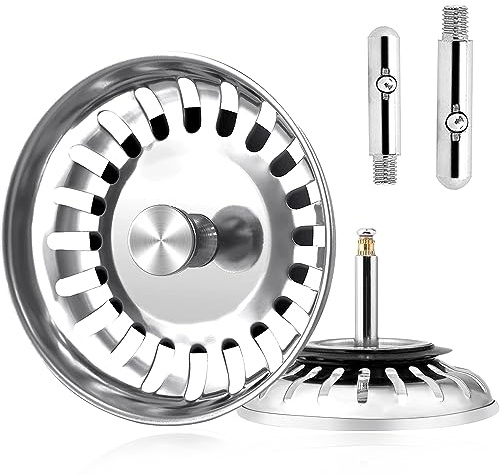 Silkorg diskbänk 79 mm diskho, sil plugg diskhosil universellt handfat, dräneringsplugg rostfritt stål kompatibel med Blanco diskho justerbar höjd (25–71 mm)