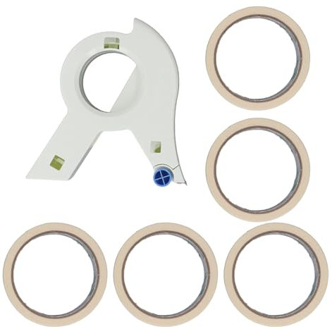 Spacnana Applicateur de Ruban de Peintre, Applicateur de Ruban de Peinture de Masquage, 3 Rouleaux, Coupe Précise et Propre, Distributeur de Ruban pour Peintres avec 5 Autocollants