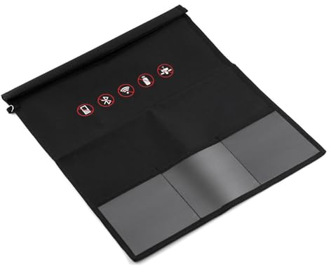 Bolsa Faraday de Bloqueo de Señal RFID Funda Protectora Estuche Grande para Portátil Pequeño/Grande (25 x 28 cm)