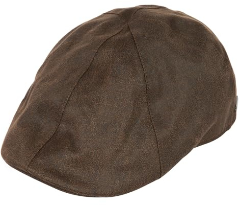 TOP-EX Gorra Plana Impermeable XL/XXL para Hombre – Gorra Ivy de Cuero Sintético, Sombrero de Conducción Resistente al Viento, Gorra Estilo Gatsby para Exteriores, café, 3XL