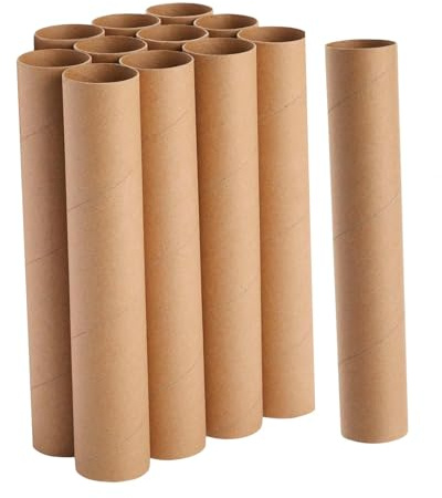 predolo 12 tubi di cartone, tubi di carta assorbente, rotoli di carta spessa e robusta per lavori artigianali, progetti fai da te fatti a mano per la famiglia, 20 Cm