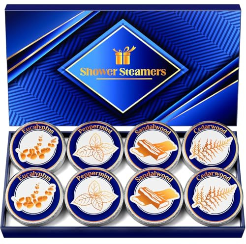 Dad Gifts for Fathers Day from Daughter Son: Eletorot 8 Pc Shower Steamers Aromatherapy, Christmas, Birthday Gift for Him Husband Men Adults Boyfriend Teens, Self Care Spa Relaxation Bath Bomb