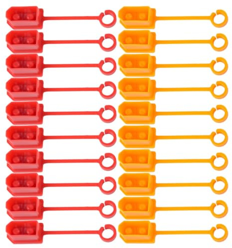 Abaodam Cubiertas Protectoras Enchufe Xt60 20 Piezas Plásticas a Prueba de Polvo y Cortocircuito para Modelos Rc Accesorios para Baterías de Litio Rojo y Amarillo