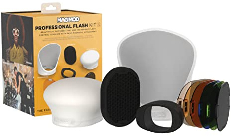 MagMod Professionelles Blitz-Kit 2 | Fotografie Beleuchtung Blitz Diffusor Set | Magnetische Lichtdiffusor Aufsätze | Leichte MagMod Modifikatoren | Hervorragende Lichtsteuerung
