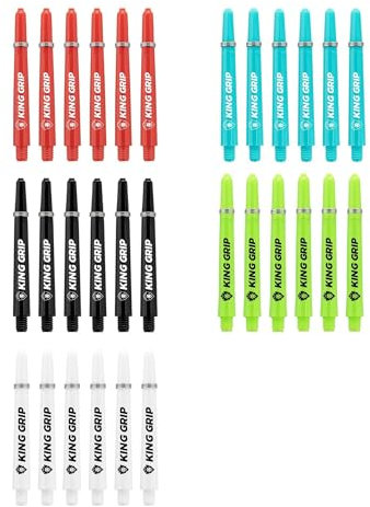 KOTO - Dartschäfte Kollektion Inbetween, 30 Shafts, Nylon Shafts Rot, Schwarz, Blau, Weiß, Grün