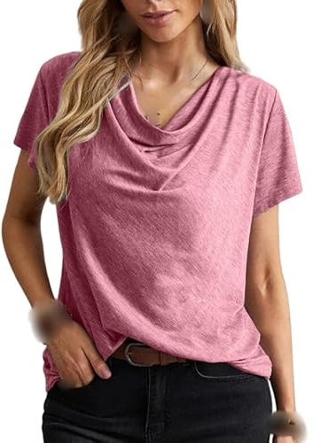 OutFyt Haut Femme Chemises D'Été pour Femmes, Chemise De Travail Décontractée À Col Bénitier, Chemisier Élégant À Manches Courtes Froncées Extensibles, Chemisier Décontracté pour Le TR