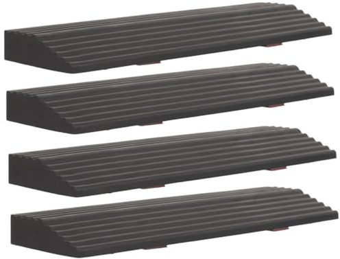 NIYANGLE 4pièces Lot de Rampes De Seuil Caoutchouc Tapis De Rampe pour Robot Balayeur pour Maison Et Entrée