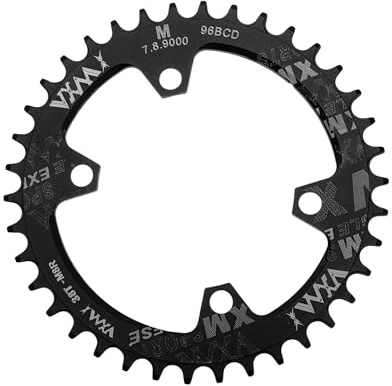 QUARKZMAN Plateau Narrow Wide pour Vélo De Route pour 96 BCD Plateau De Chaîne 160mm/6.3 Alliage D'Aluminium Noir 1 Pc