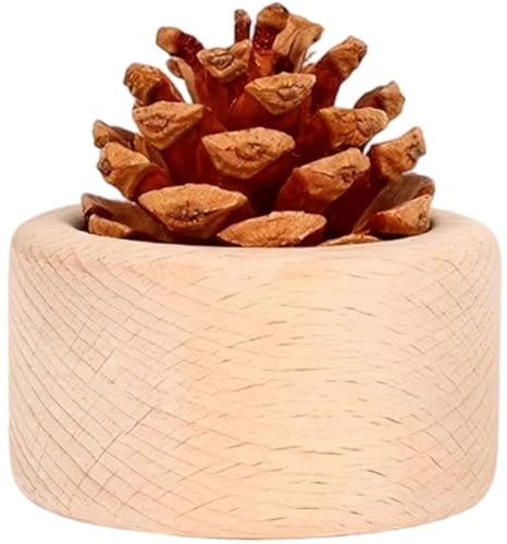 HiyyFloy Difusor De Madera para Aceites Esenciales, Difusor De Aceites Esenciales De Madera para Coche, Aromaterapia De Madera, Cono De Pino, Aceite para Coche, Decoración para Hogar, Oficina Y