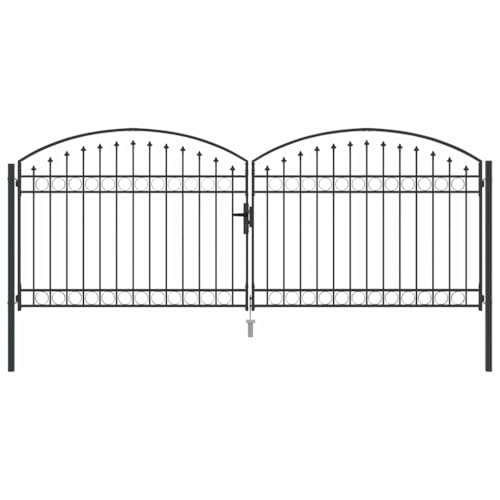 vidaXL Cancello per recinzione, barriera da giardino, divisore per il cortile, ingresso per il paesaggio, classico, tradizionale, privacy, sicurezza