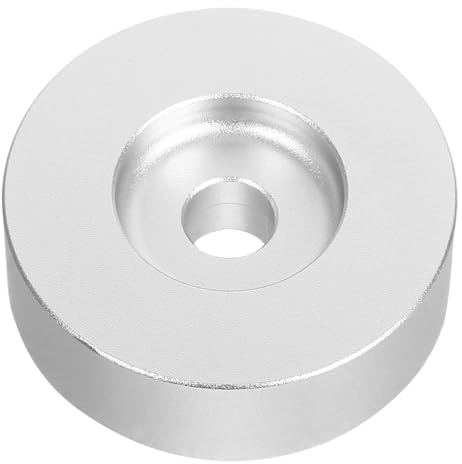 BUGUUYO Adattatore per Giradischi 45 Giri in Metallo Stabilizzatore Peso per Dischi in Vinile Foro Grande Accessorio Compatto per Riproduzione Stabile e Chiara Adatto per Appassionati