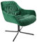 invicta INTERIOR Design Relax-Sessel Big Dutch smaragdgrün Samt mit Armlehnen Retro Stil Bürostuhl Stuhl