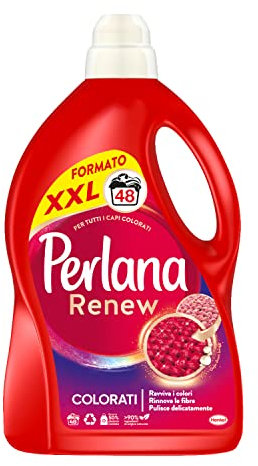Perlana Renew Liquido Colorati, ottimale per tutti i capi colorati, confezione singola da 48 lavaggi