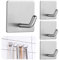 YOURKAY 4 Pezzi Gancio Adesivo Extra Forti, Ganci Adesivi Bagno in Acciaio Inox, Appendiabiti da Parete Adesivo, Ganci Appendiabiti Adesivi per Cucina, Camera da Letto, Soggiorno, Bagno