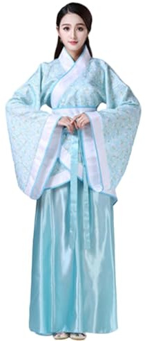 YOSUWOAI Hanfu - Vestido tradicional chino para mujer, disfraz de cosplay, vintage, traje de tang mulan, suave, acogedor, caftán para espectáculos de escenarios, juegos de rol, fiesta temática