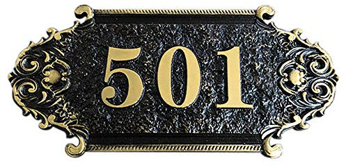Vintage Door Numbers Plaque Personalised Door Sign Plate Customized House Number Sign Plate Acrylic Room Plaque For Home Family Hotel Flat Garden Mailbox Office Dormitory 1-8Numbers