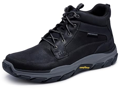 Skechers Mens Respected Boswell Hiking Boot, Black, 9.5 UK